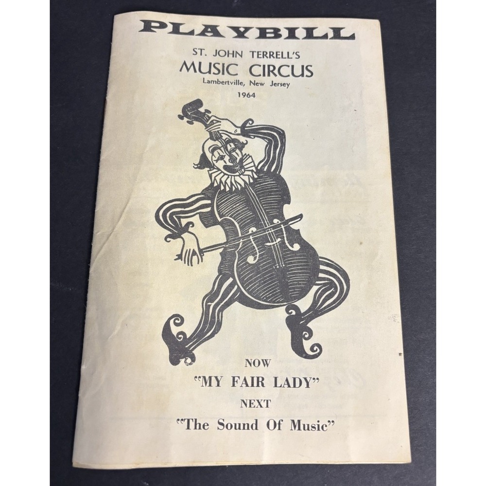 1964 Playbill My Fair lady Music Circus St John Terell New Jersey Tent